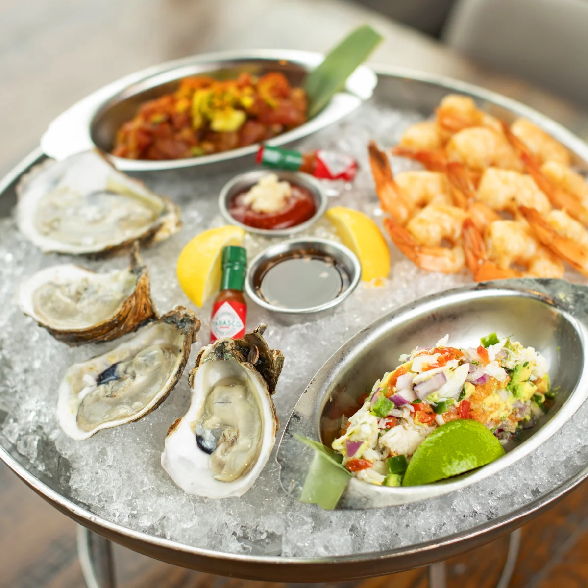 Oysters and chilled seafood